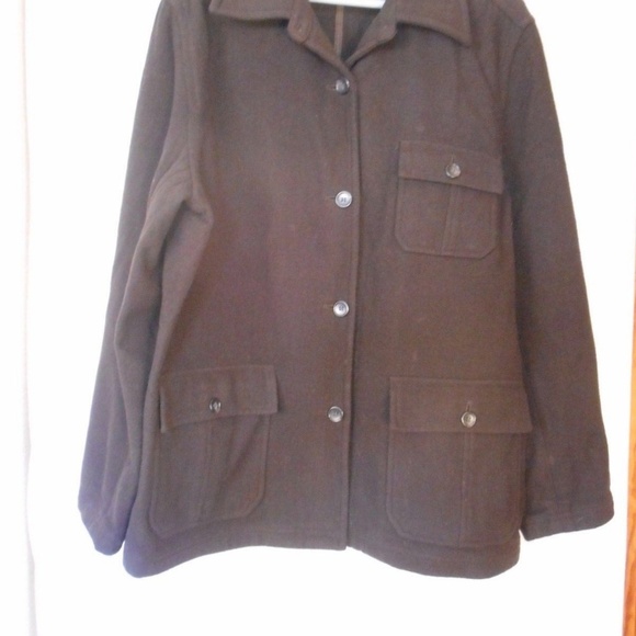 J Crew Size L Brown wool blend blazer jacket coat - Picture 2 of 8